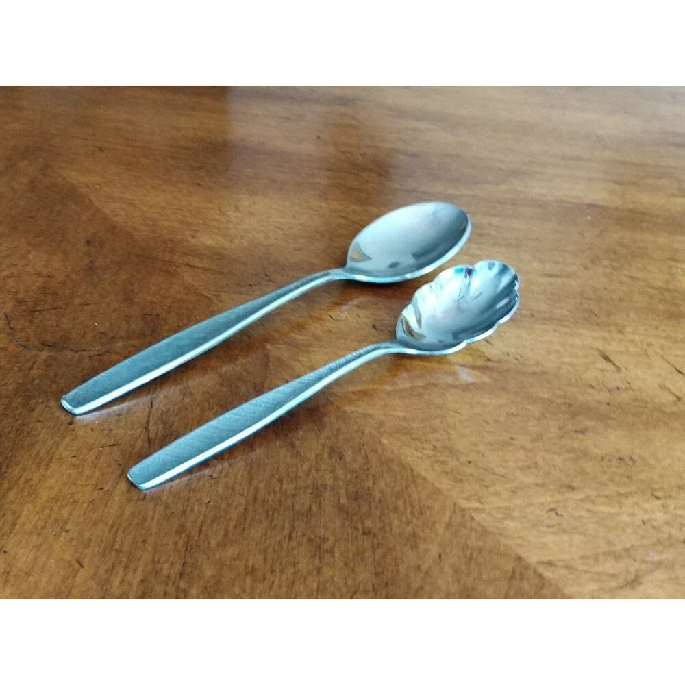 IS Rogers Cutlery International Silver Creation Stainles Sugar Spoon Oval Dinner